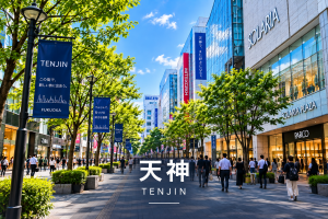 天神をイメージした旅行ビジュアル